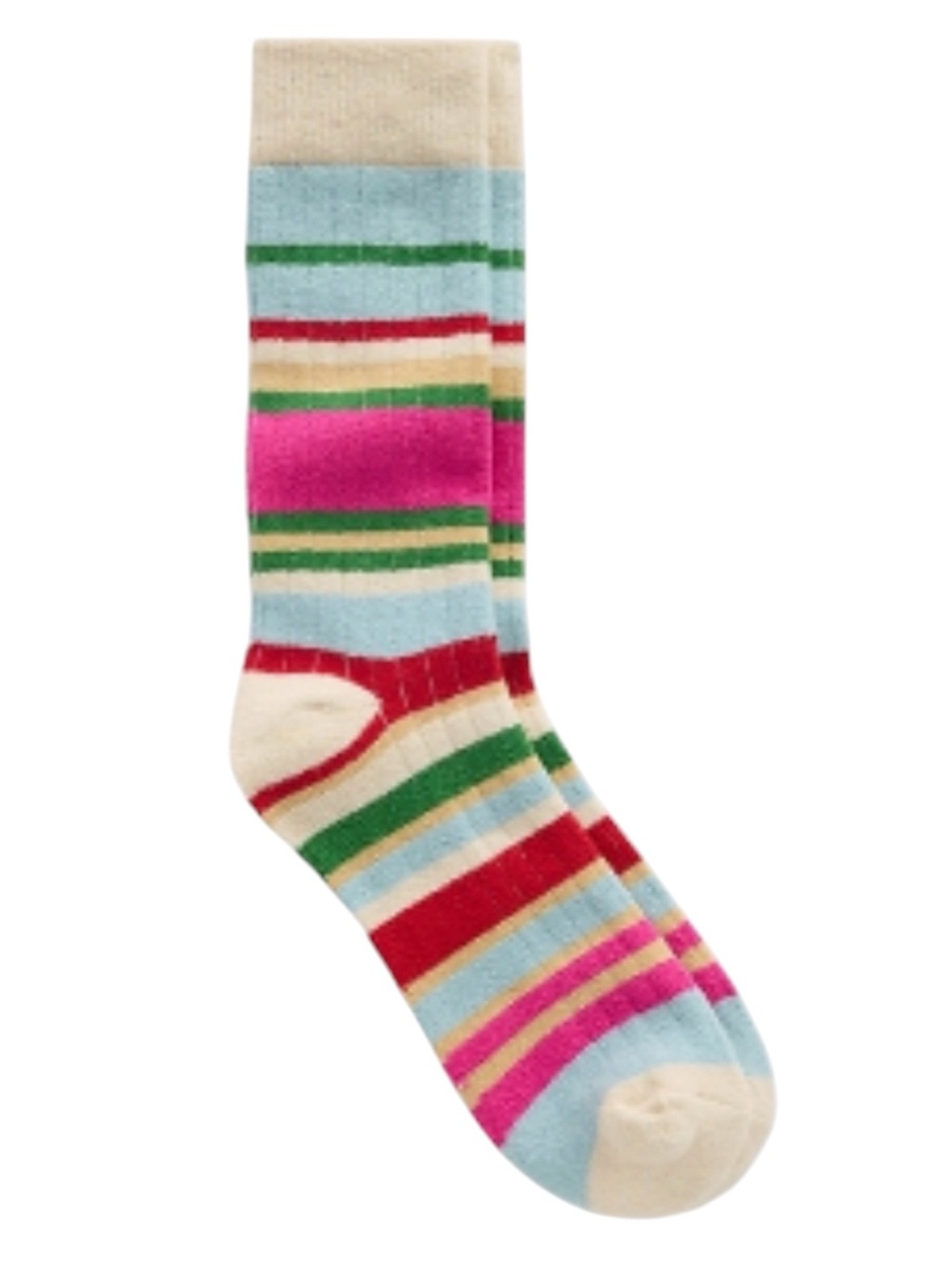 Gap Multi-Stripe Crew Socks CashSoft